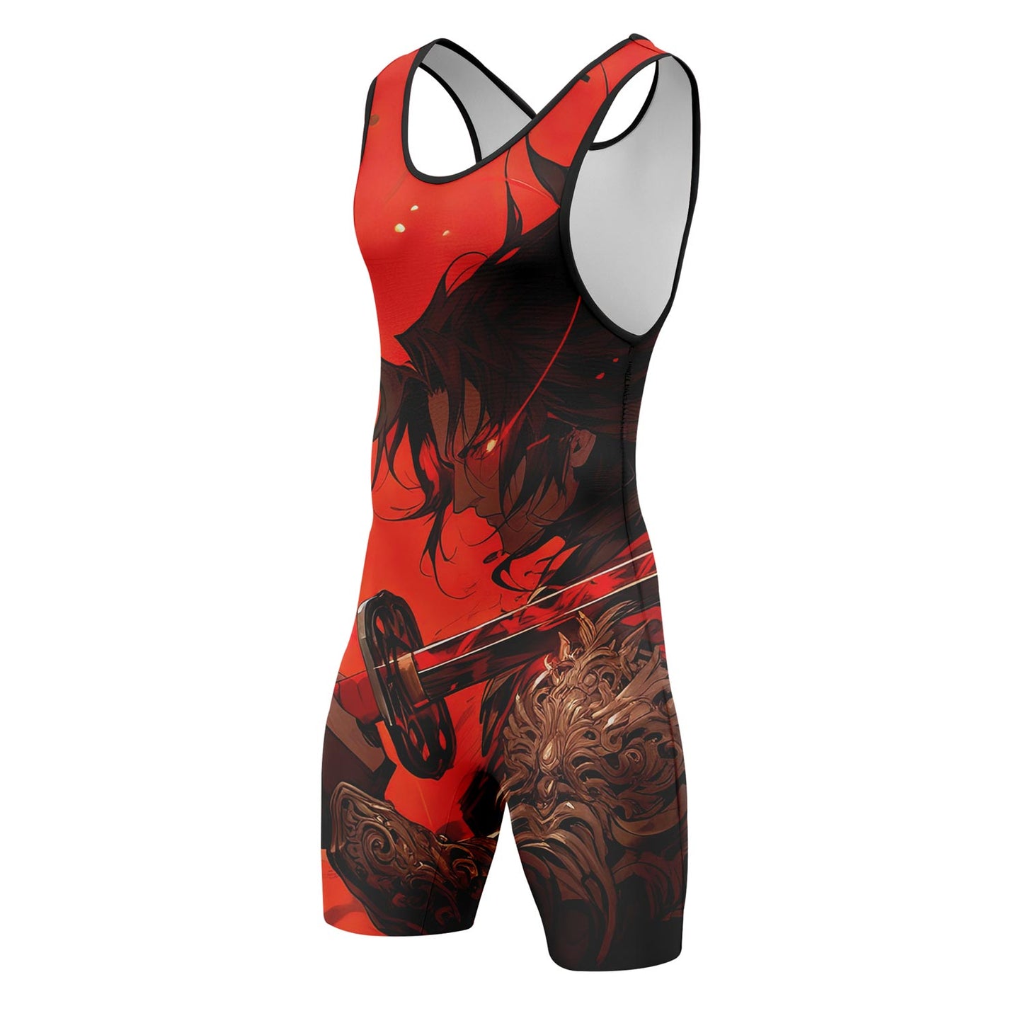 Anime Demon - Premium Wrestling & BJJ Singlet Kids Adults Unisex