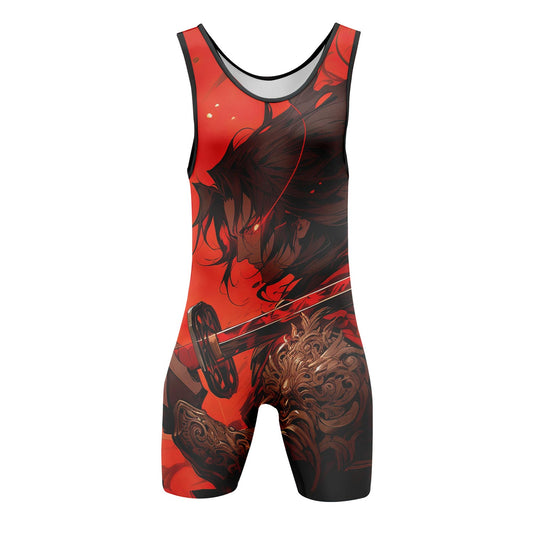 Anime Demon - Premium Wrestling & BJJ Singlet Kids Adults Unisex