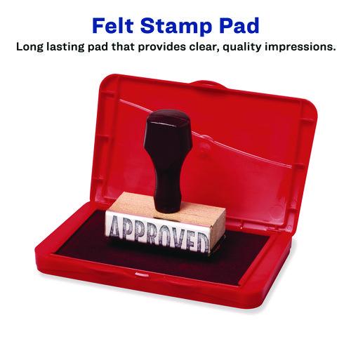 Pre-Inked Felt Stamp Pad, 4.2"5x 2.75", Black