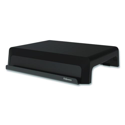 Breyta Monitor Stand, 13.94" x 11.97" x 3.23" to 5.9", Black, Supports 33 lb