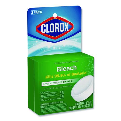 Ultra Clean Toilet Tablets Bleach, 3.5 oz Tablet, 2/Pack, 6 Packs/Carton