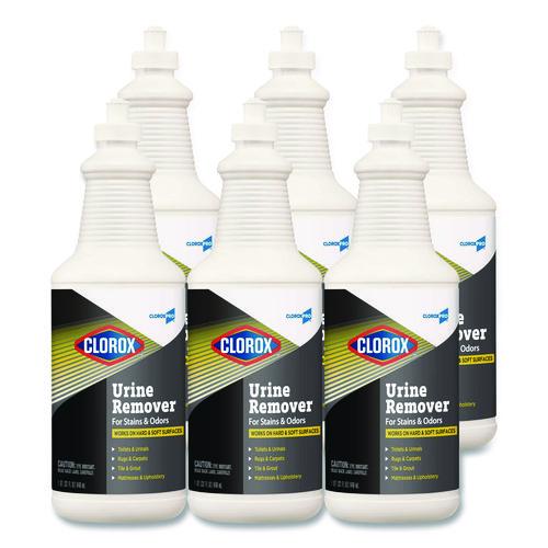 CloroxPro Urine Remover for Stains and Odors, 32 oz Pull top Bottle, 6/Carton