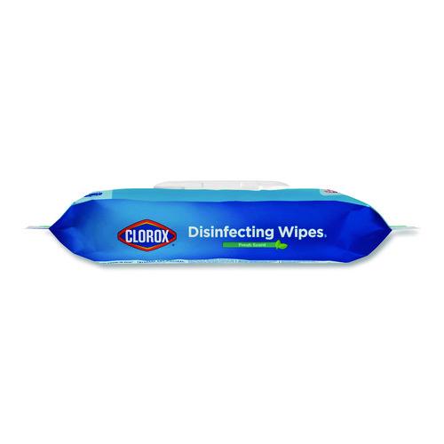 Disinfecting Cleaning Wipes, Flex Pack, 1-Ply, 8 x 7, Fresh Scent, White, 75 Towels/Box, 6 Boxes/Carton