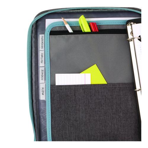1" Carry All Zip Binder, 3 Rings, 1" Capacity, 11 x 8.5, Randomly Assorted Color