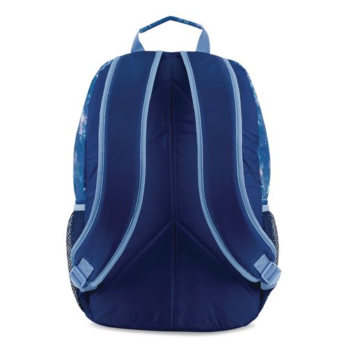 Bijoux Deluxe Backpack and Lunch Bag Bundle, Backpack: 13.5" x 7" x 18.5", Lunch Bag: 7.5" x 4.25" x 9", Light Blue Galaxy