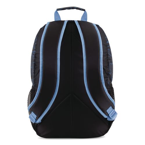 Bijoux Deluxe Backpack and Lunch Bag Bundle, 15.5" Laptop Sleeve, 12" x 8" x 18.5" and 7.5" x 4.25" x 9", Black/Blue Camo
