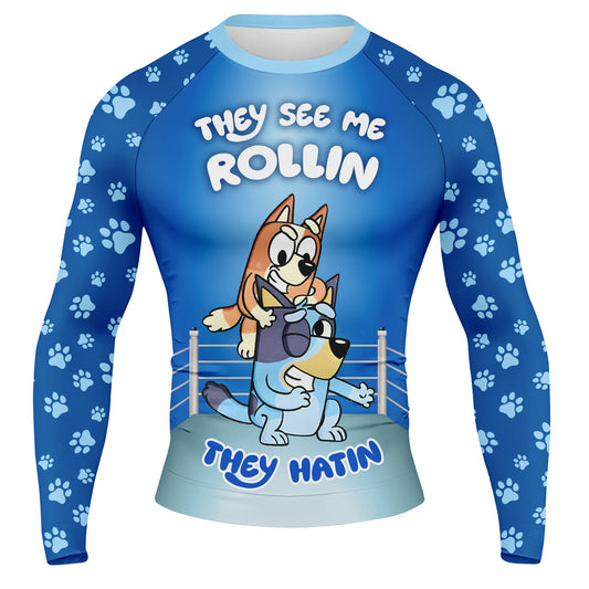 They See Me Rollin - Premium Sublimated Rashguard Kids Adults Unisex