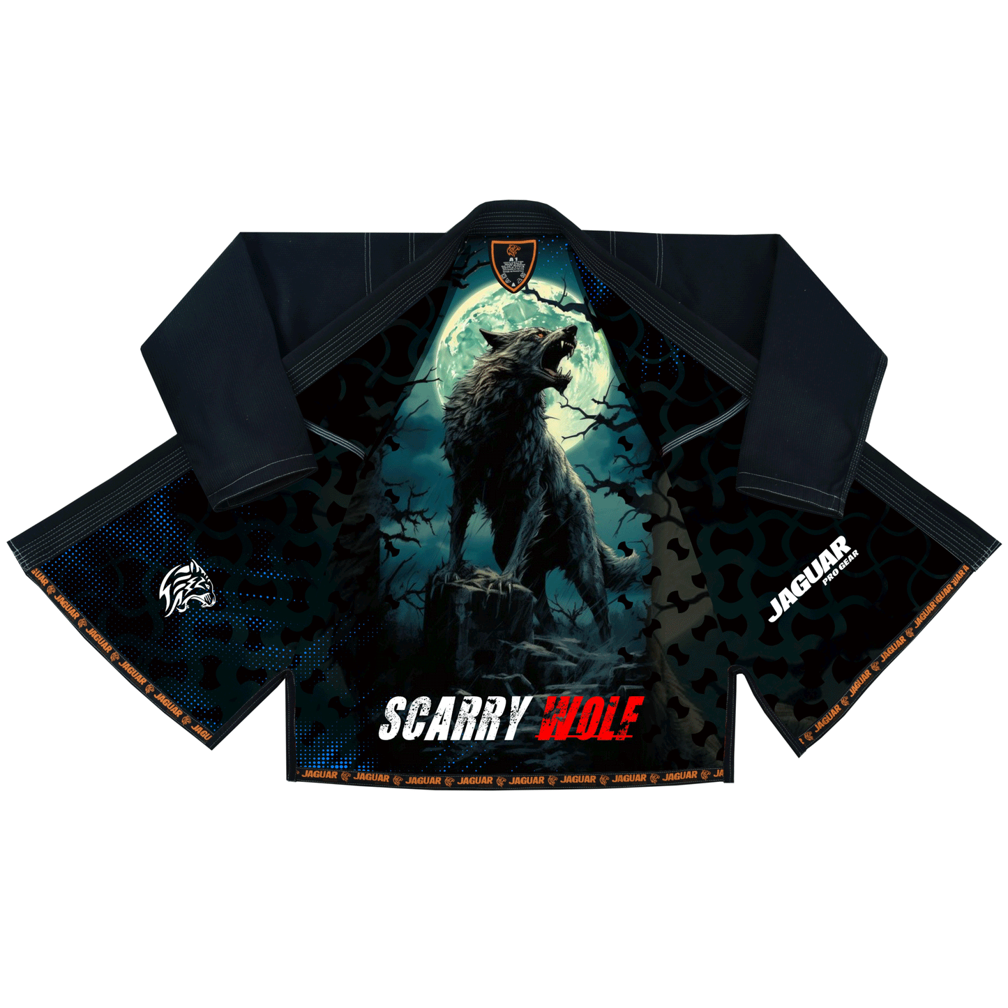 Jaguar Pro Gear - Scarry Wolf Inner Sublimated - Pro Brazilian Jiu Jitsu Kimono Gi Uniform Unisex
