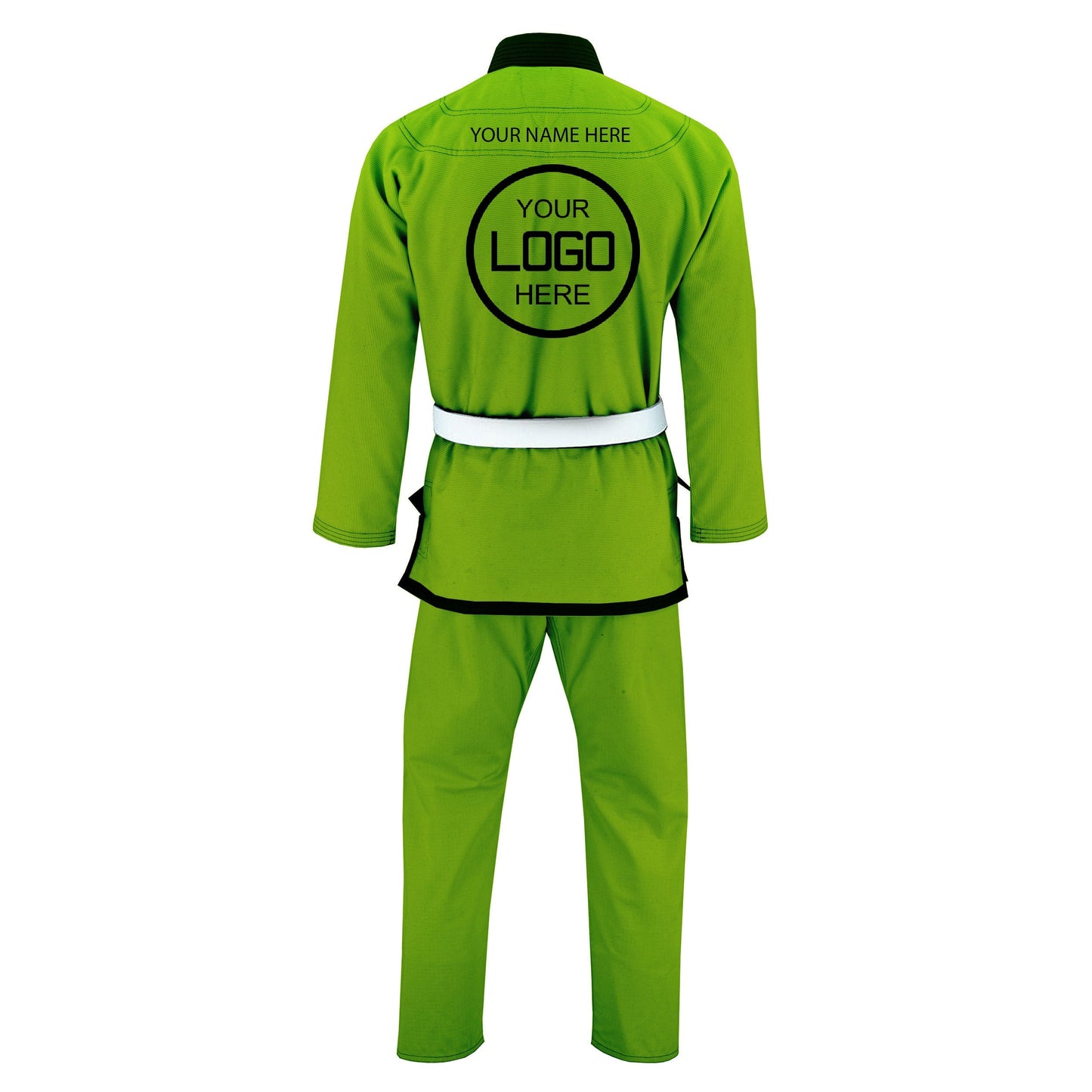 Jaguar Royal Series Lime Green- Custom Name & Logo Brazilian Jiu Jitsu BJJ Gi For Kids & Adults