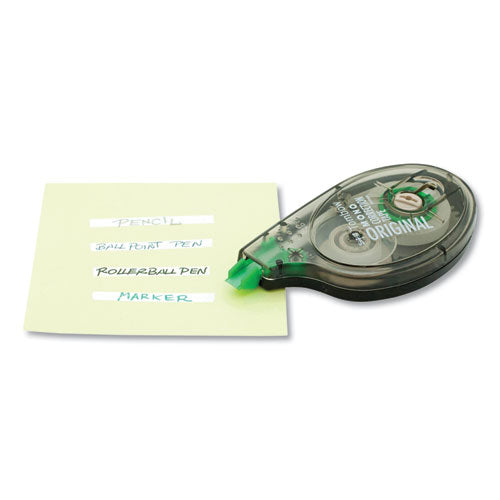 MONO Correction Tape, Gray/Clear Applicator, 0.17" x 394", White Tape, 10/Pack