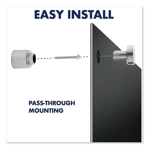 Infinity Magnetic Glass Marker Board, 48" x 36", Black Surface