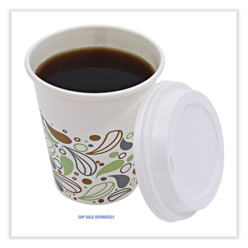 Deerfield Hot Cup Lids, Fits 10 oz to 20 oz Boardwalk Deerfield Hot Cups, Plastic, White, 50/Pack, 20 Packs/Carton