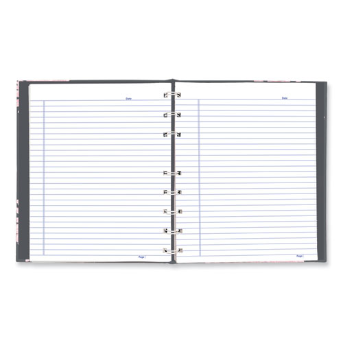 NotePro Notebook, 1-Subject, Medium/College Rule, Pink/Gray Cover, (75) 9.25 x 7.25 Sheets