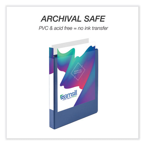 Durable D-Ring View Binders, 3 Rings, 1" Capacity, 11 x 8.5, Black/Blue/Green/Red, 4/Pack