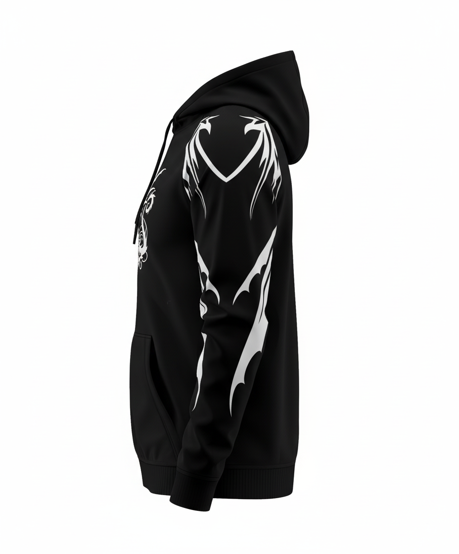 Jaguar Pro Gear – Tribal Dragon Zip Up Sublimated 3D Animation Hoodie | Unisex Kids & Adults