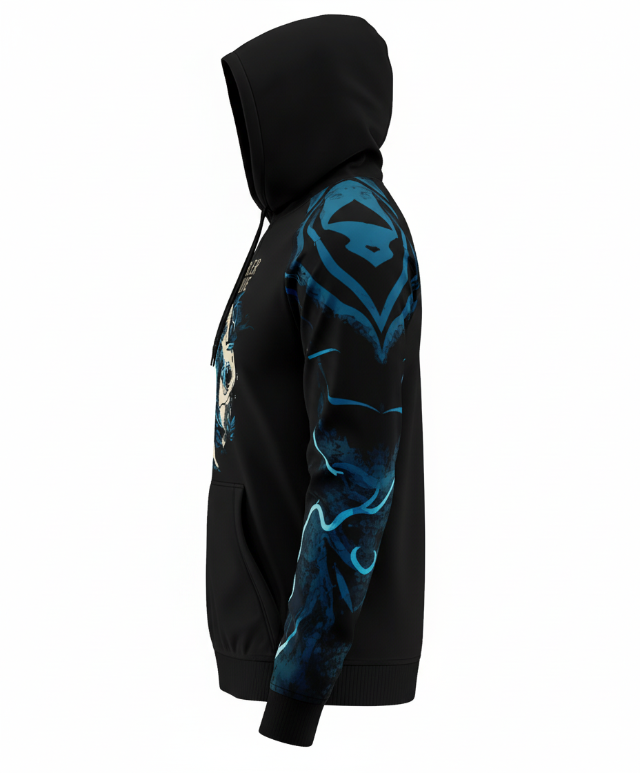 Jaguar Pro Gear –Worrier in Blue Zip Up Sublimated 3D Animation Hoodie | Unisex Kids & Adults