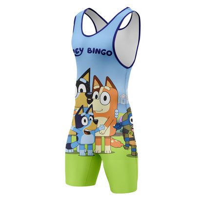 Bluey Bingo - Premium Wrestling & BJJ Singlet Kids Adults Unisex