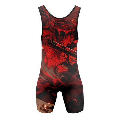 Anime Demon - Premium Wrestling & BJJ Singlet Kids Adults Unisex
