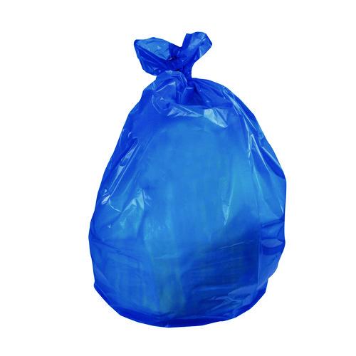 Healthcare Biohazard Printed Can Liners, Biohazard Infectious Waste, 30 gal, 1.3 mil, 30" x 43", Blue, Flat Pack, 200/Carton