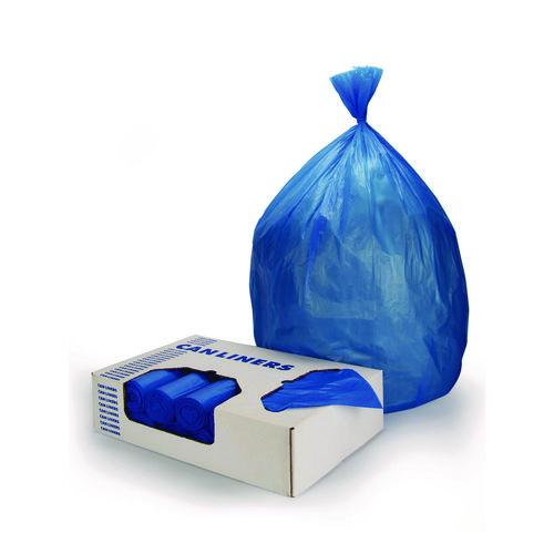 Healthcare Biohazard Printed Can Liners, Biohazard Infectious Waste, 30 gal, 1.3 mil, 30" x 43", Blue, Flat Pack, 200/Carton