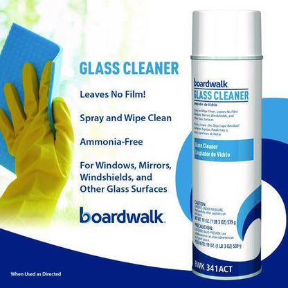 Heavy-Duty Glass Cleaner, Sweet Scent, 19 oz, Aerosol Spray
