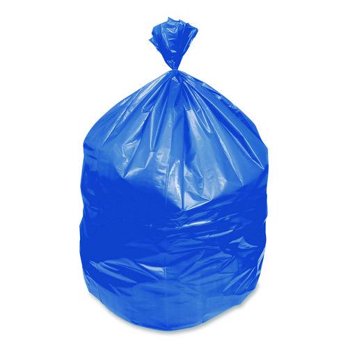 Healthcare Biohazard Printed Can Liners, Biohazard Infectious Waste, 30 gal, 1.3 mil, 30" x 43", Blue, Flat Pack, 200/Carton