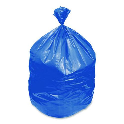 Healthcare Biohazard Printed Can Liners, Biohazard Infectious Waste, 30 gal, 1.3 mil, 30" x 43", Blue, Flat Pack, 200/Carton