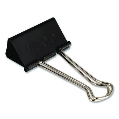 Binder Clips, Large, Black/Silver, Dozen