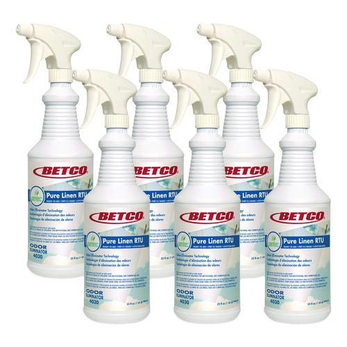Pure Linen RTU Odor Eliminator, Pure Linen, 32 oz Spray Bottle, 6/Carton