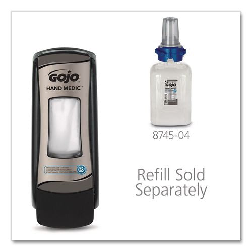 HAND MEDIC ADX-7 Dispenser, 685 mL Refills, 3.94 x 3.67 x 9.79, Black, 6/Carton