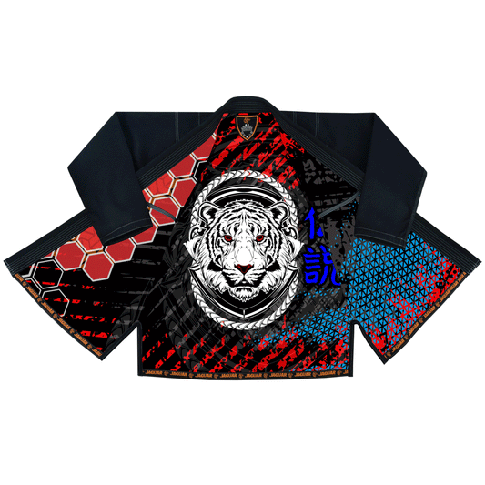 Jaguar Pro Gear - White Tiger Inner Sublimated - Pro Brazilian Jiu Jitsu Kimono Gi Uniform Unisex