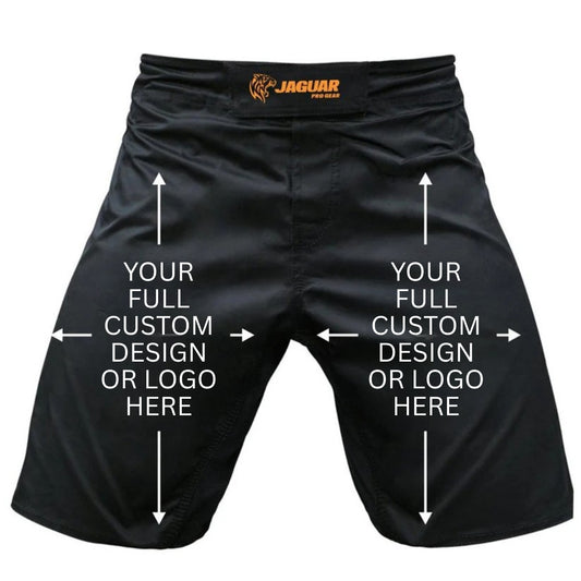 Jaguar Pro Gear - Full Custom Sublimated Blackout MMA Short for Mixed Martial Arts MMA BJJ Muay Thai