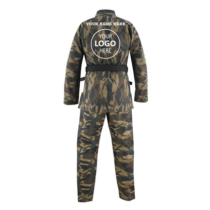 Jaguar Pro Gear Camouflage Custom Name and Logo – Antique Color Brazilian Jiu-Jitsu BJJ Gi