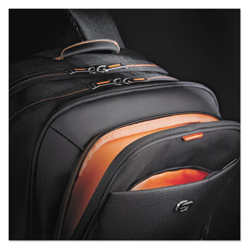 Urban Backpack, Fits Devices Up to 17.3", Polyester, 12.5 x 8.5 x 18.5, Black