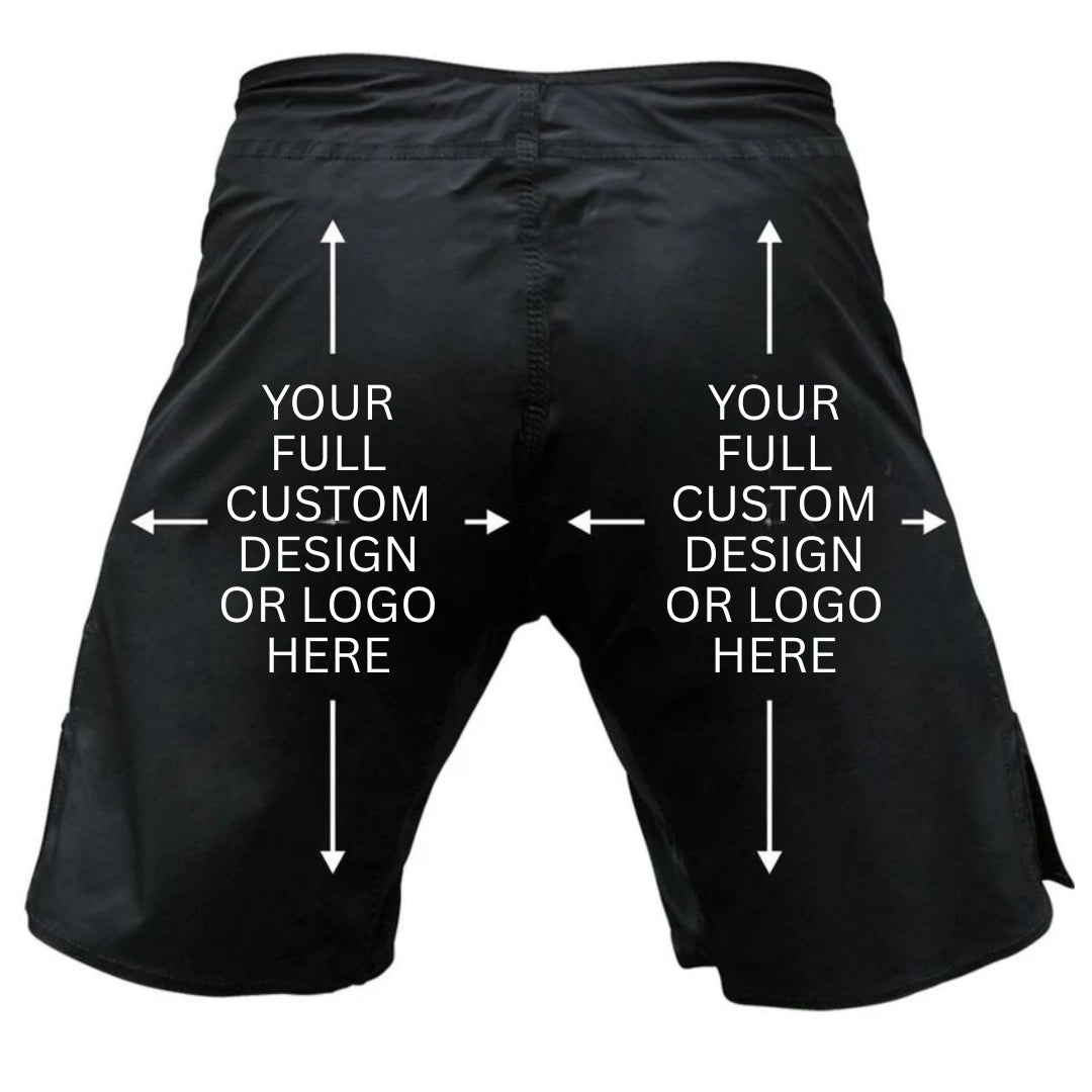 Jaguar Pro Gear - Full Custom Sublimated Blackout MMA Short for Mixed Martial Arts MMA BJJ Muay Thai