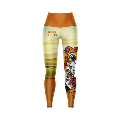 Rocky Satin Tiger - Premium Compression Pant Unisex Workout Yoga And Casual