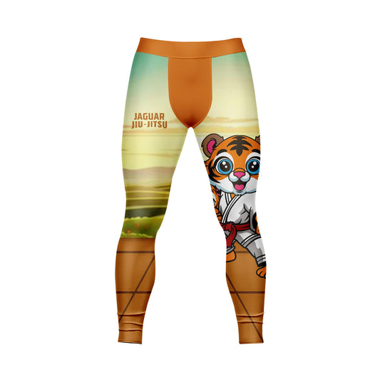 Rocky Satin Tiger - Premium Compression Pant Unisex Workout Yoga And Casual