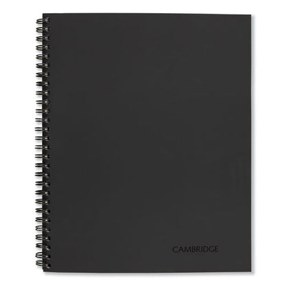 Wirebound Business Notebook, 1-Subject, Wide/Legal Rule, Black Linen Cover, (80) 9.5 x 6.63 Sheets