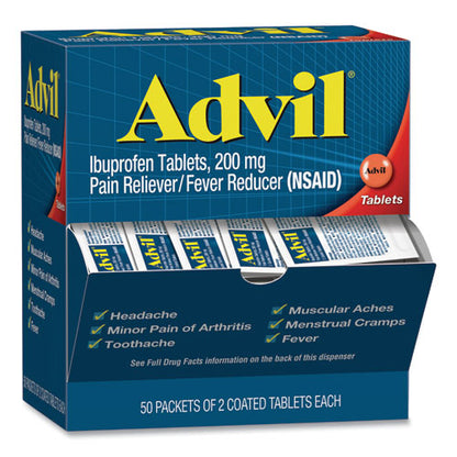 Ibuprofen Tablets, Two-Pack, 50 Packs/Box