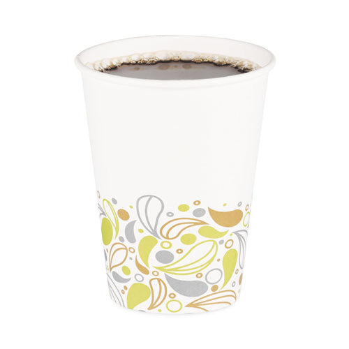 Deerfield Printed Paper Hot Cups, 12 oz, 50/Sleeve, 20 Sleeves/Carton