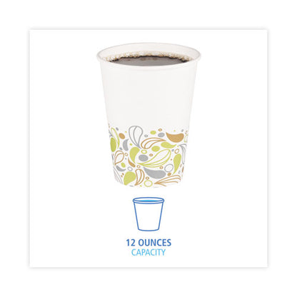 Deerfield Printed Paper Hot Cups, 12 oz, 50/Sleeve, 20 Sleeves/Carton