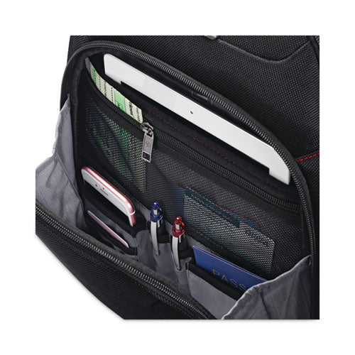Xenon 3 Laptop Backpack, Fits Devices Up to 15.6", Ballistic Polyester, 12 x 8 x 17.5, Black