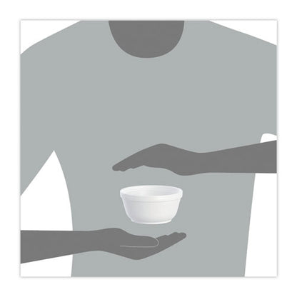 Insulated Foam Bowls, 12 oz, White, 50/Pack, 20 Packs/Carton