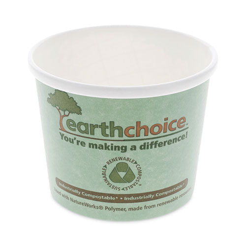 EarthChoice Compostable Soup Cup, Medium, 12 oz, 3.63" Diameter x 3.63" h, Teal, Paper, 500/Carton