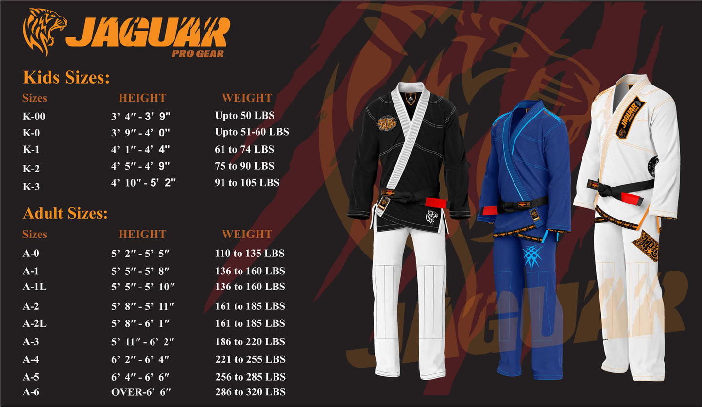 Jaguar Pro Gear - Grim Reaper Inner Sublimated - Pro Brazilian Jiu Jitsu Kimono Gi With Custom Name & Logo