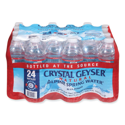 Natural Alpine Spring Water, 16.9 oz Bottle, 24/Carton