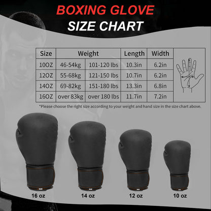 Custom Name & Logo - Traning Boxing Gloves For Boxing MMA Muay Thai Bag workout - Training & Competition