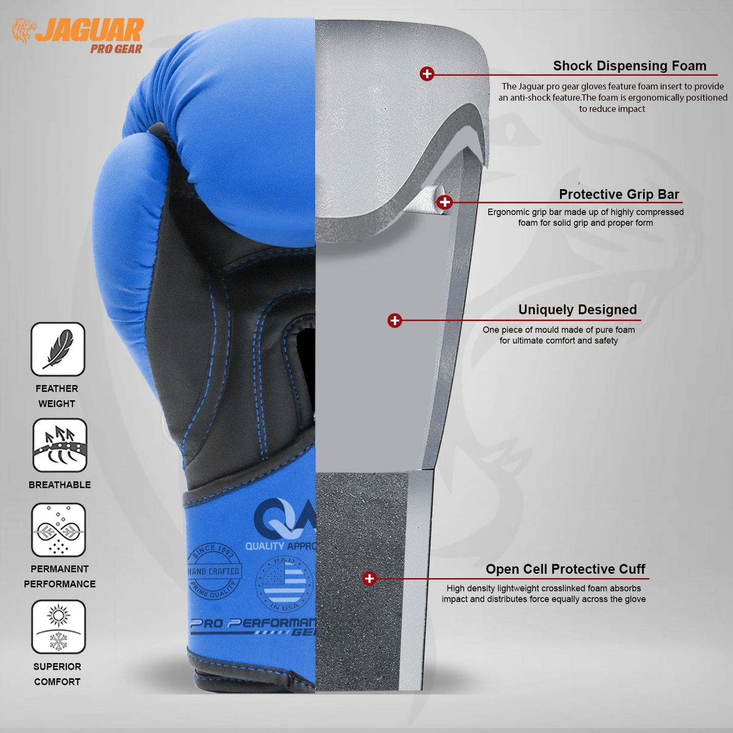 Jaguar PRO series - Traning Boxing Gloves For Boxing MMA Muay Thai Bag workout - Training & Competition