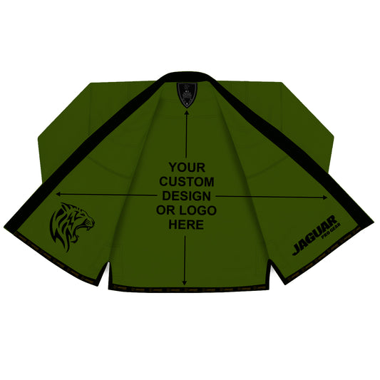 Jaguar Royal Series Dark Green - Custom Inner Sublimation With Name & Logo - Pro Brazilian Jiu Jitsu BJJ GI