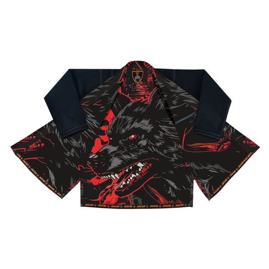 Jaguar Pro Gear - Savage Black Wolf Sublimated - Pro Brazilian Jiu Jitsu Kimono Gi Uniform Unisex